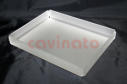 Vassoio  in Plexiglass opal satinato quadrato con bordi