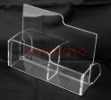 Espositore in plexiglass a 2 tasche sagomato a 2 altezze
