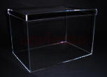 Scatole in plexiglass con coperchio, tipo scatola da scarpe