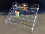 Espositore in plexiglass a scaletta montabile